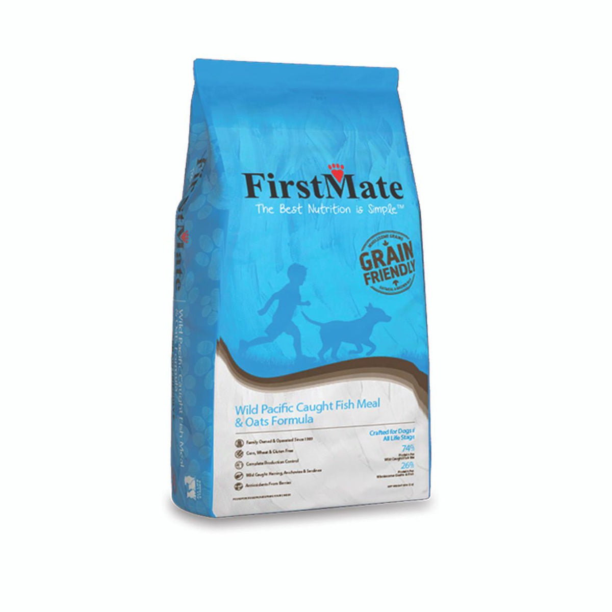 FirstMate Wild Pacific Caught Fish & Oats Formula - GRAIN FRIENDLY FISH AND OATS