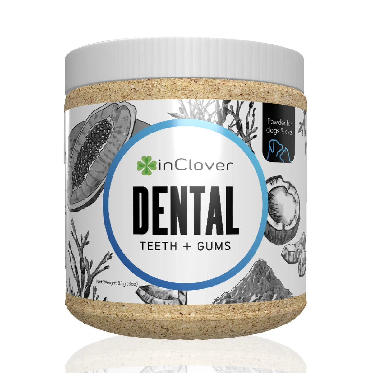 InClover Dental Supplement for Dogs + Cats - BIOBRILLIANT DENTAL POWDER