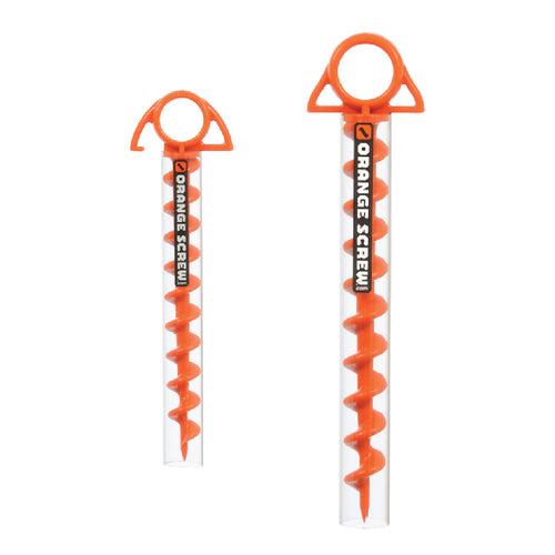 ORANGE SCREW TIE OUT GROUND ANCHOR - ORANGE SCREW TIE OUT GROUND ANCHOR