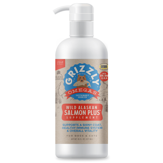 Grizzly Omegas Salmon Plus Supplement with Wild Alaskan Salmon, Pollock & Whitefish