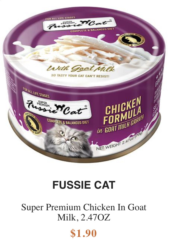 Fussie Cat Chicken and goat milk wet food