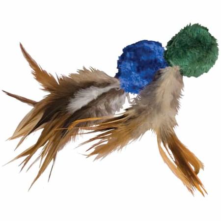 Crinkle Ball With Feathers, 2PK