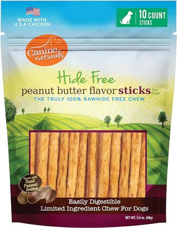 Hide Free Peanut Butter Chew, STICK/10PK