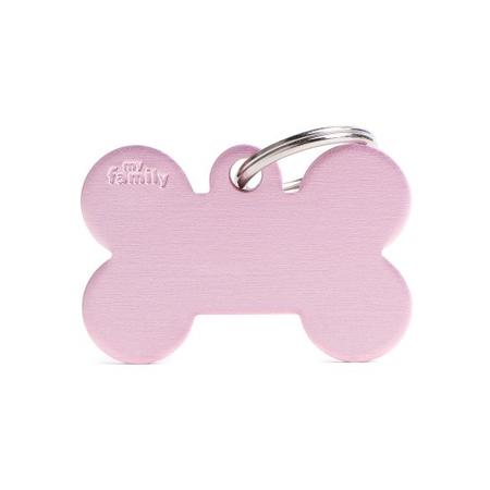 Aluminum Bone Tag, BIG, Pink