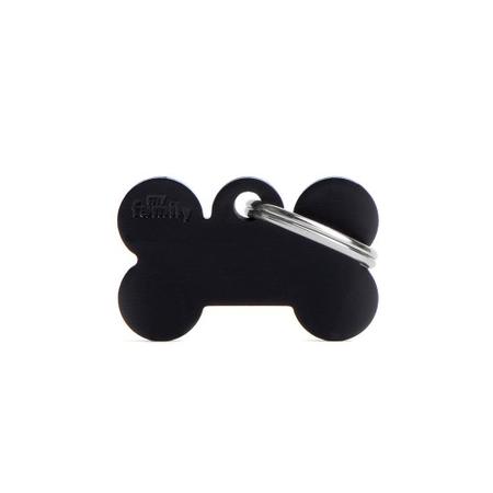 Aluminum Bone Tag, SM, Black