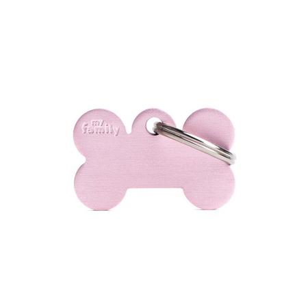 Aluminum Bone Tag, SM, Pink