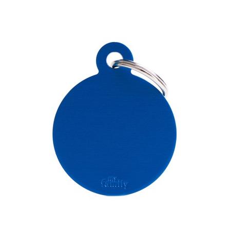 Aluminum Circle Tag, BIG, Blue