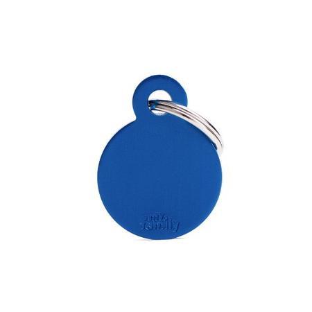 MYFAMILY Aluminum Circle Tag, SM, Blue