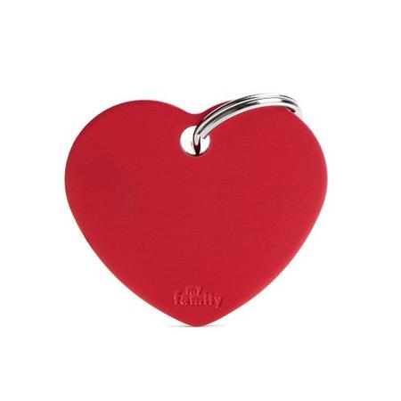 Aluminum Heart Tag, BIG, Red