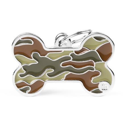 MYFAMILY Bone Tag, XL, Camouflage Green