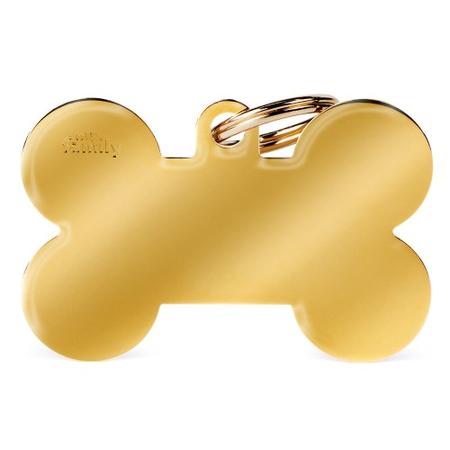 Bone Tag, XL, Golden Brass