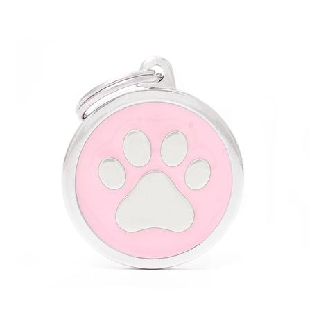 Circle Tag, BIG, Pink Paw