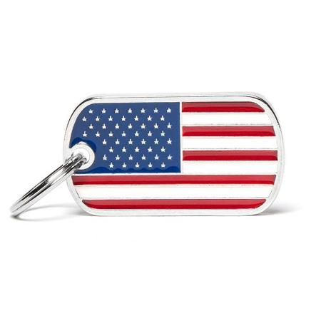 MYFAMILY Usa Flag Tag