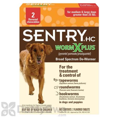 SENTRY Wormx Plus Dewormer, LG/2PK