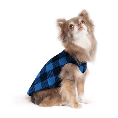 Stretch Fleece, 12, Cobalt Buffalo Check