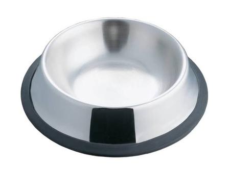 Stainless Steel No Tip Bowl, 32OZ, Black