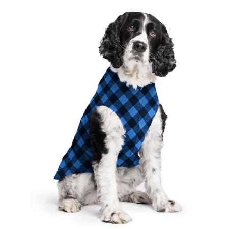Stretch Fleece, 8, Cobalt Buffalo Check