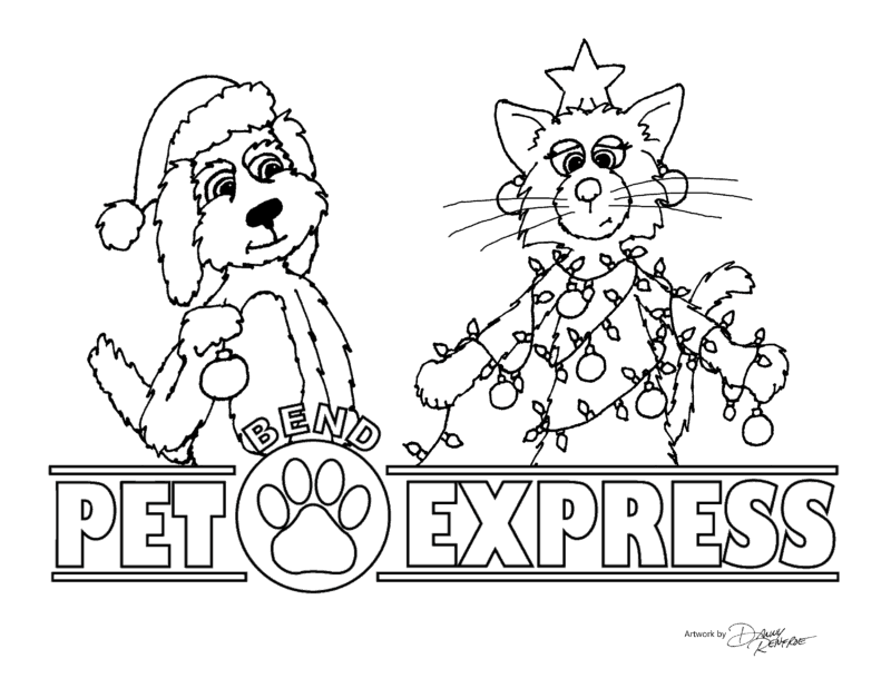 Christmas Coloring Cartoon at Bend Pet Express
