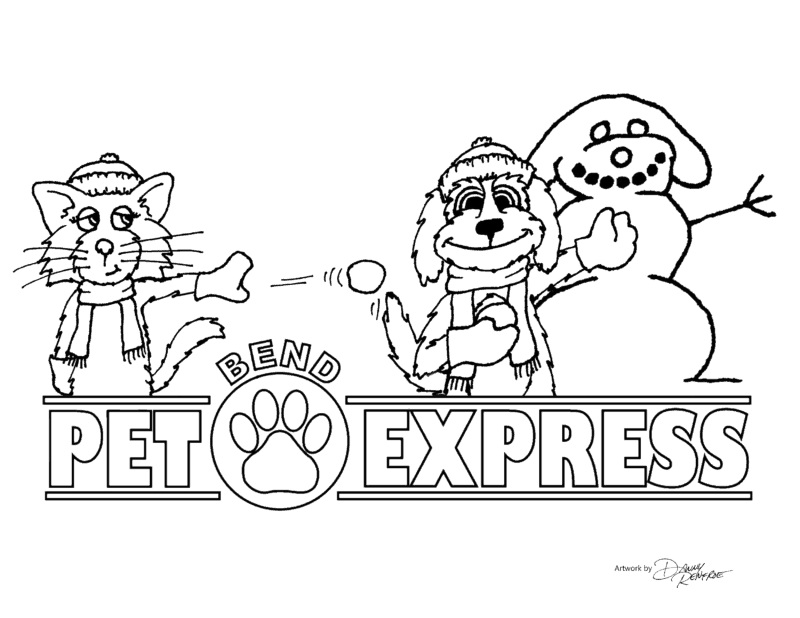 Snow Foolin Coloring Page Bend Pet Express