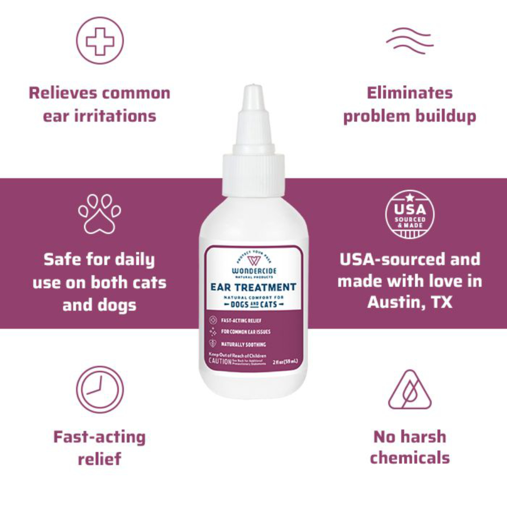 Wondercide Ear Mite & Infection Treatment for Dogs & Cats 2 OZ Bend