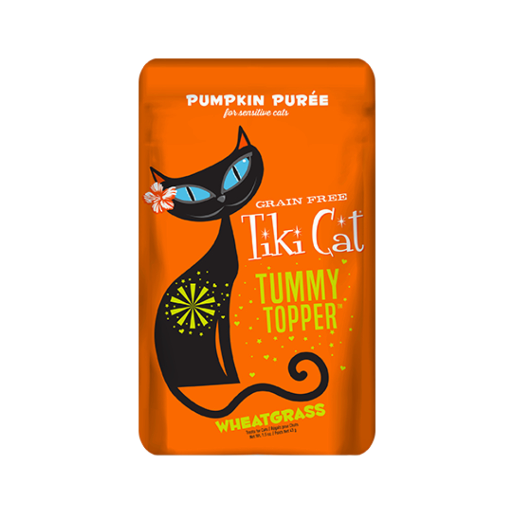Tiki Cat Tummy Topper Pumpkin & Wheatgrass Puree 1.5 OZ Bend Pet
