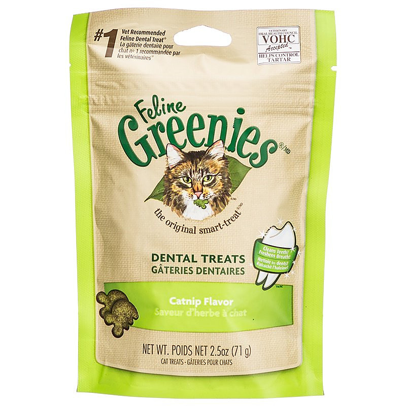 greenies feline catnip flavor dental cat treats