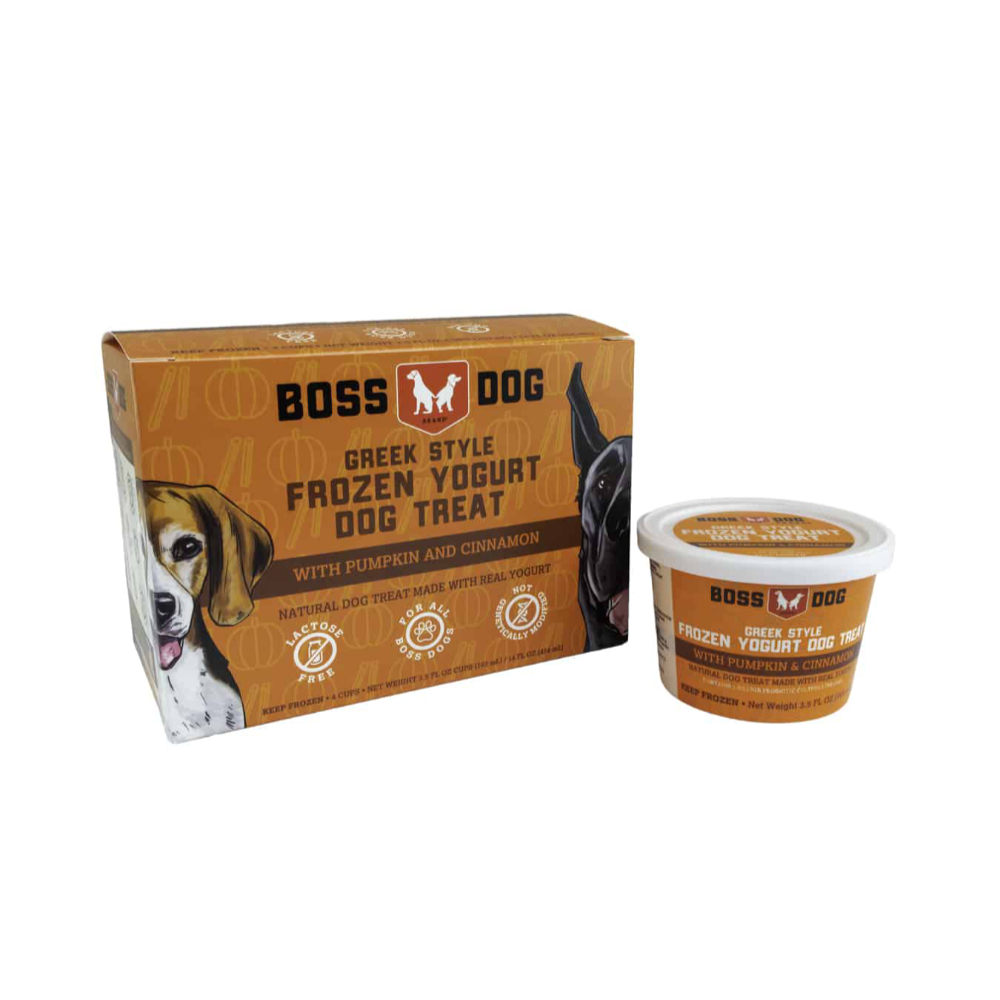 Boss Dog Frozen Yogurt Pumpkin Cinnamon Dog Treat - 3.5 OZ - Bend Pet ...